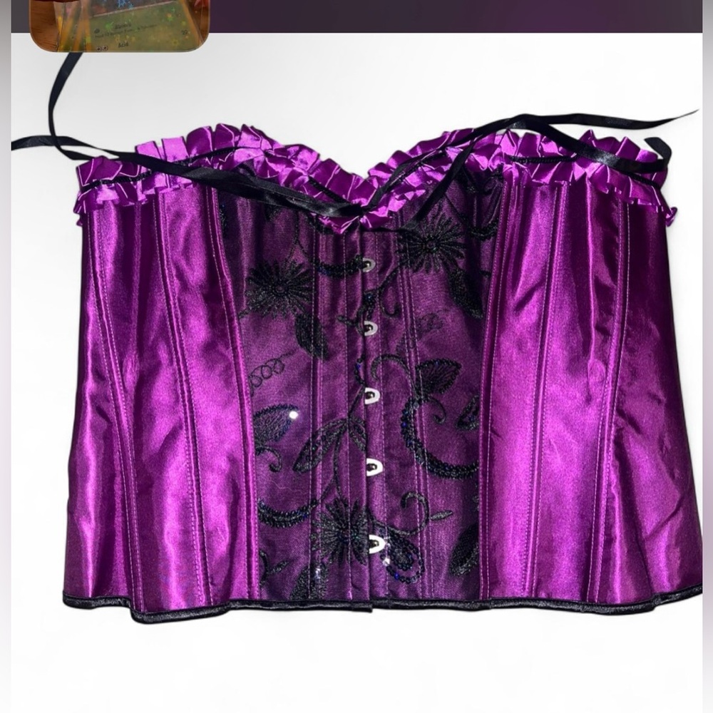 Purple flower corset